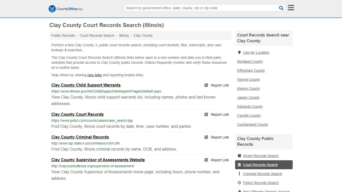 Clay County Court Records Search (Illinois) - County Office