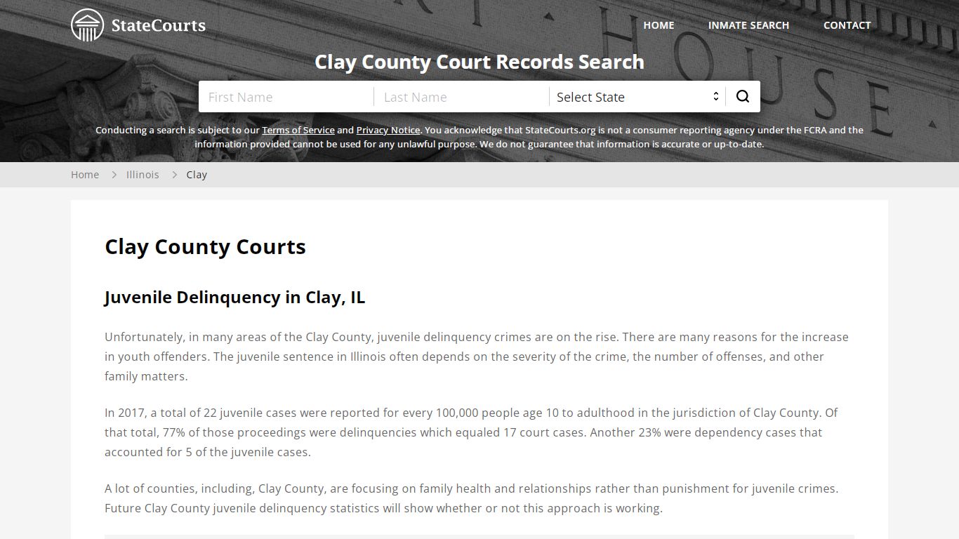 Clay County, IL Courts - Records & Cases - StateCourts